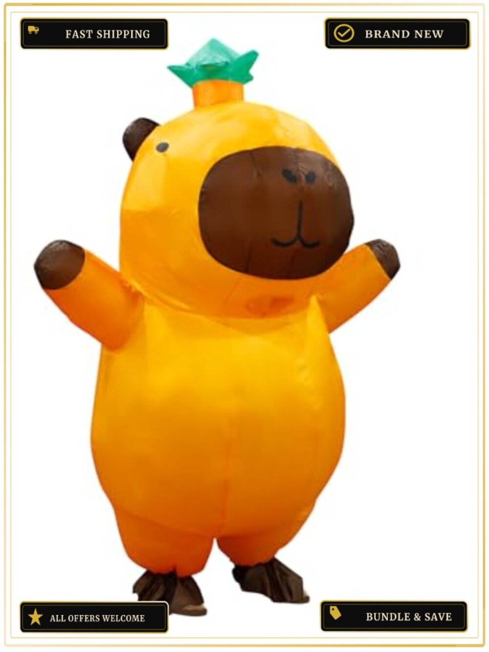 Adult Inflatable Capybara Costume Blow Up Suit Halloween Cosplay Party